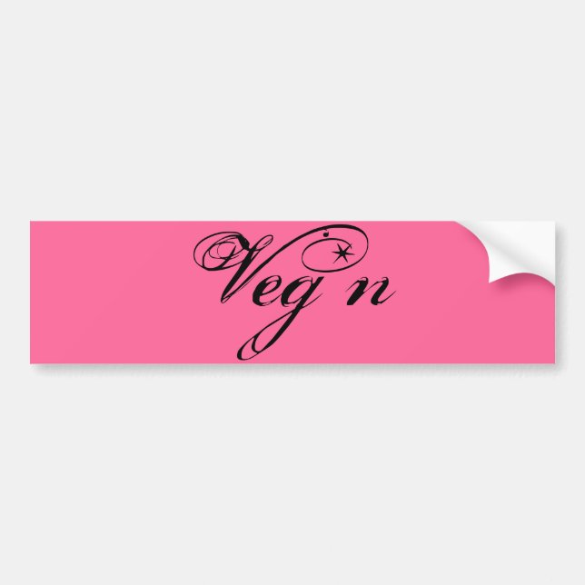 Veg*n Bumper Sticker (Front)