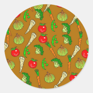 Veg Wallpaper Classic Round Sticker