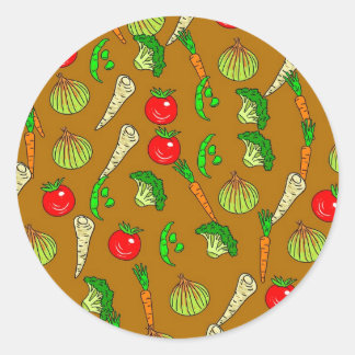 Veg Wallpaper Classic Round Sticker