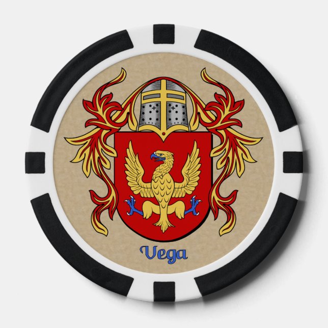 Vega Heraldic Arms Poker Chips (Front)