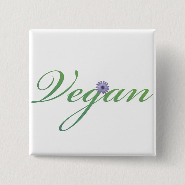 Vegan 15 Cm Square Badge (Front)