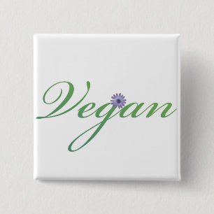 Vegan 15 Cm Square Badge