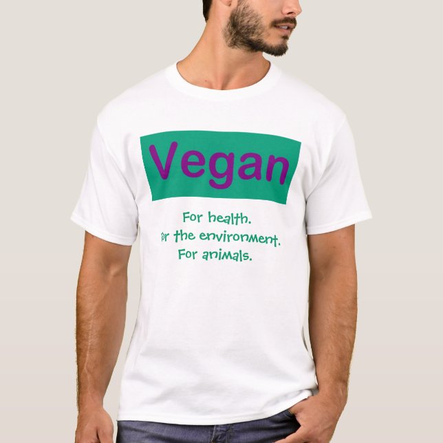 Vegan 2-sided shirt.  T-Shirt (Front)