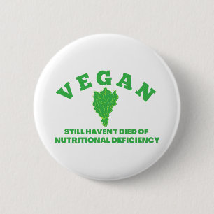 vegan 6 cm round badge
