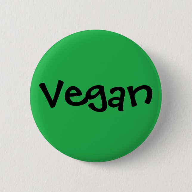 Vegan 6 Cm Round Badge (Front)