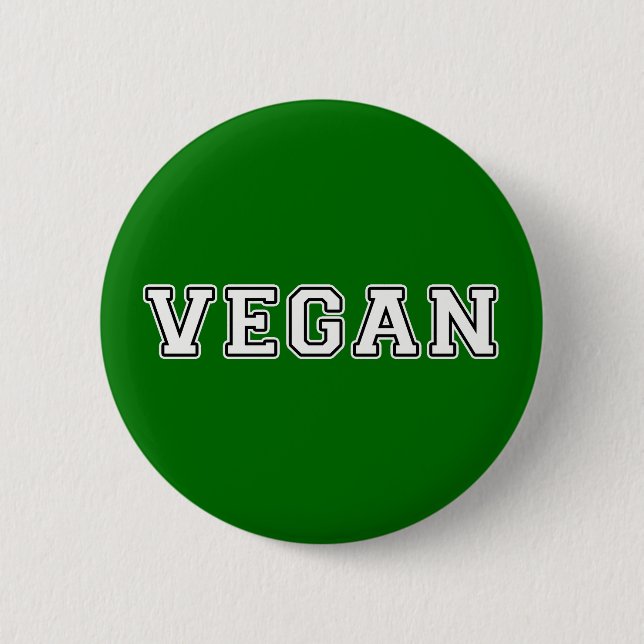 Vegan 6 Cm Round Badge (Front)