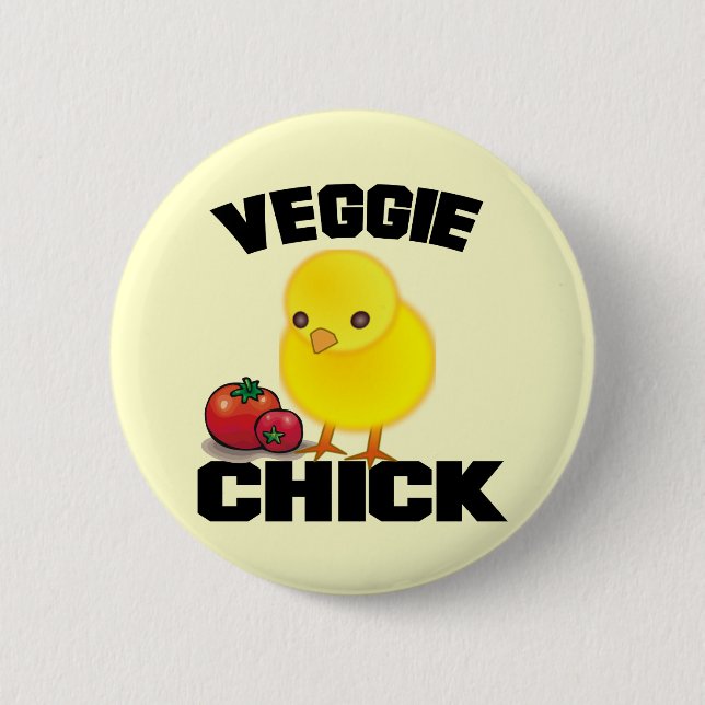 Vegan 6 Cm Round Badge (Front)