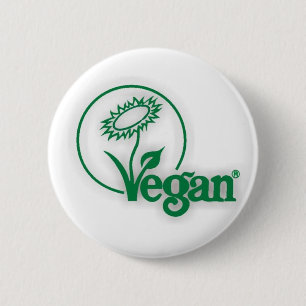 Vegan 6 Cm Round Badge