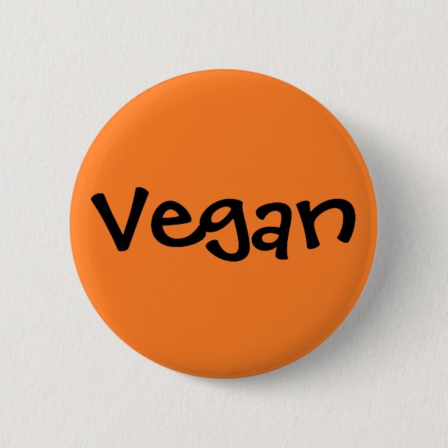 Vegan 6 Cm Round Badge (Front)