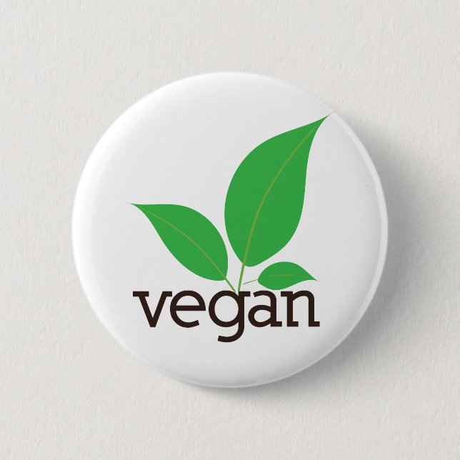 Vegan 6 Cm Round Badge (Front)
