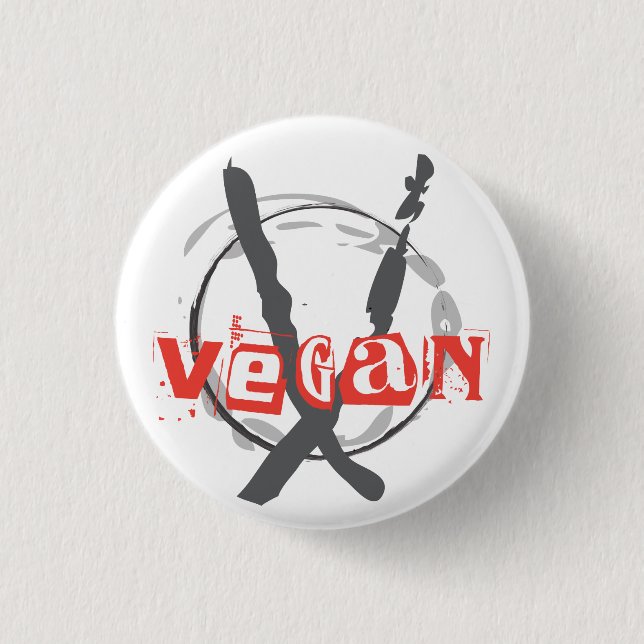 Vegan Anarchist 3 Cm Round Badge (Front)
