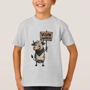 Vegan Anarchy – Rebel Cow Protest T-Shirt