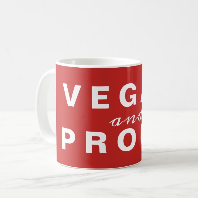 Vegan and Proud Coffee Mug (Front Left)