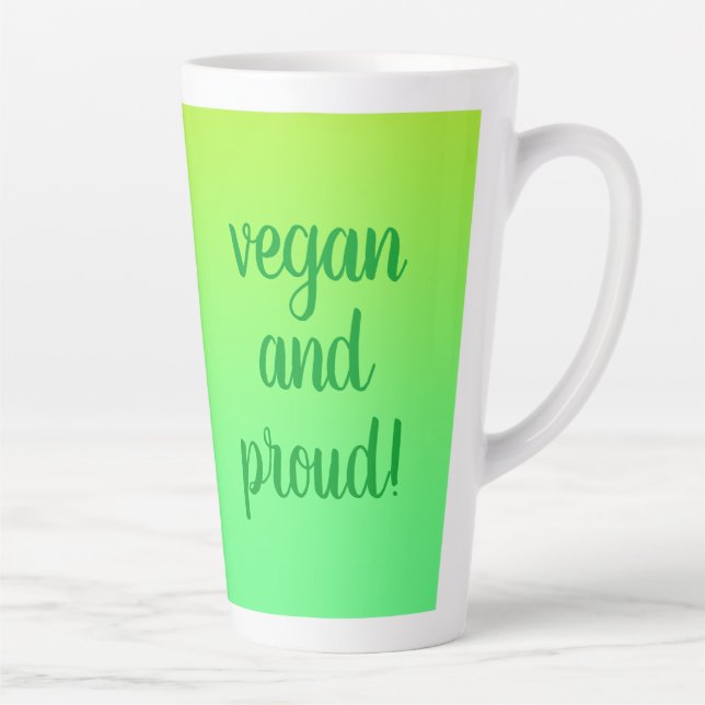"Vegan And Proud" Latte Mug (Right)