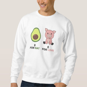 Vegan Animal Lover Eat Avocado Pigs Love Sweatshirt