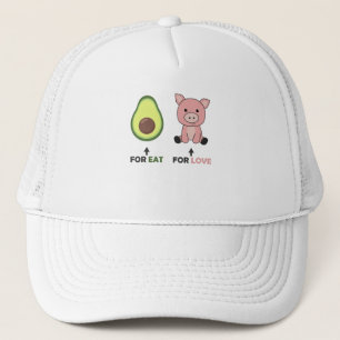 Vegan Animal Lover Eat Avocado Pigs Love Trucker Hat