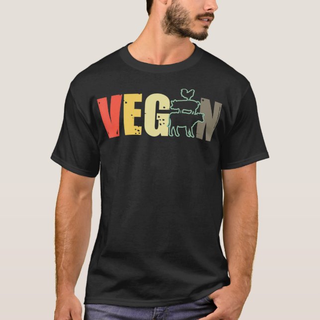 Vegan Animal Lover Vegetarian Foodie Vegetable Die T-Shirt (Front)