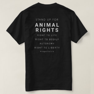 Vegan Animal Rights Minimal Typography  T-Shirt