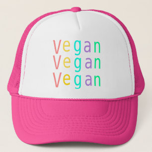 Vegan. animal rights. trucker hat. hot pink. trucker hat