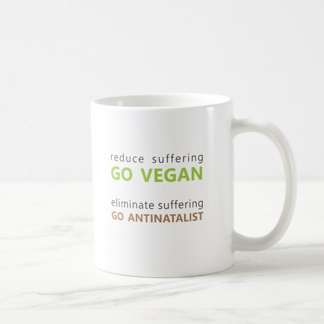 vegan / antinatalist mug (Right)