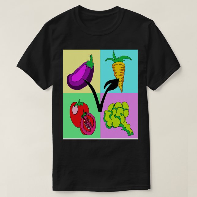 Vegan Art veg T-Shirt (Design Front)