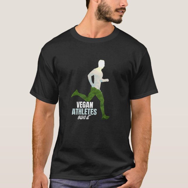 Vegan Athletes Own It Runner Jogger T-Shirt (Front)
