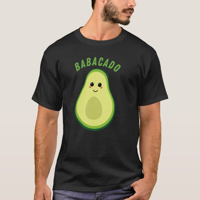 Vegan Avocado Baba Avocado Dad  Matching Avocado B T-Shirt (Front)