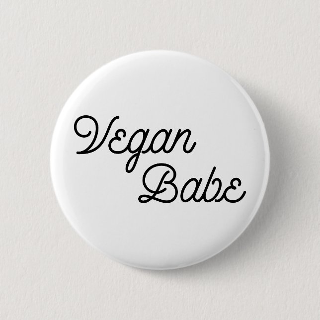 Vegan Babe 6 Cm Round Badge (Front)
