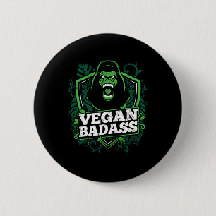 Vegan Bad Fitness Gorilla Bodybuilding Beast 6 Cm Round Badge