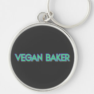 Vegan Baker Neon Green Key Ring