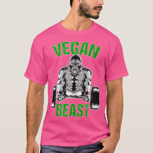 Vegan Beast Vegan Workout Fitness Vegan Gym Gorill T-Shirt