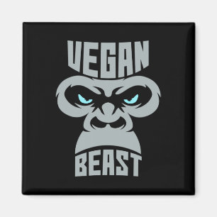 Vegan Beast Workout Muscle Gorilla Gym Bodybuildin Magnet