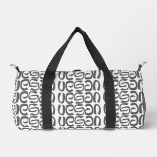 Vegan Black & White Duffle Bag