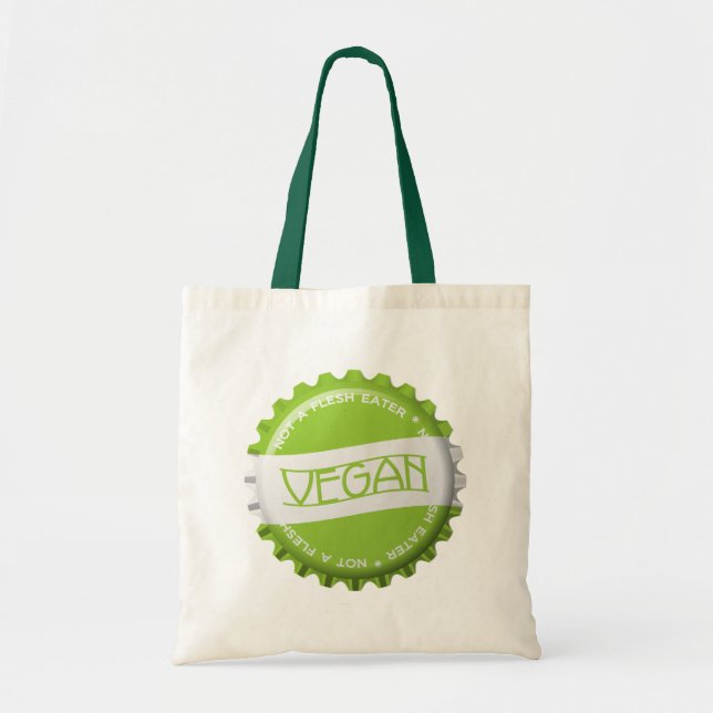 Vegan Bottlecap Tote Bag (Front)