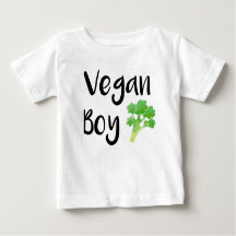 "Vegan Boy" broccoli baby shirt