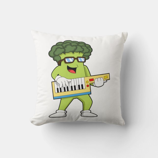 Vegan Broccoli at Music with Guitar Cushion (Front)