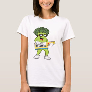 Vegan Broccoli at Music with Guitar T-Shirt