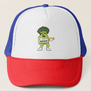 Vegan Broccoli at Music with Guitar Trucker Hat
