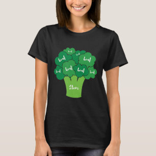 Vegan Brocolli Cuts Butchers Diagram T-Shirt