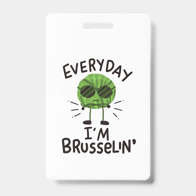 Vegan Brussels Sprouts ID Badge (Front)