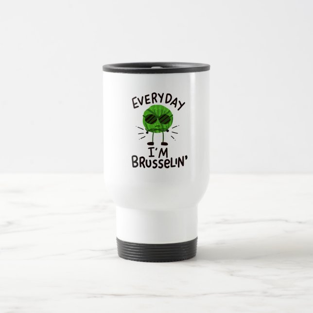 Vegan Brussels Sprouts  Travel Mug (Center)