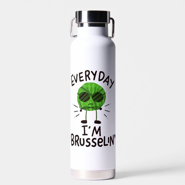 Vegan Brussels Sprouts  Water Bottle (Front)