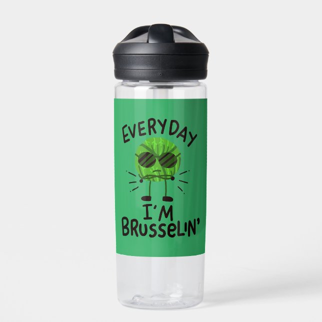 Vegan Brussels Sprouts Water Bottle (Front)