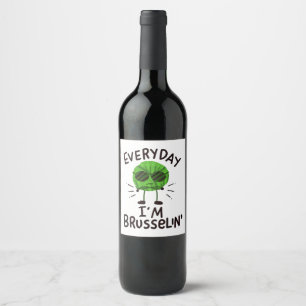 Vegan Brussels Sprouts Wine Label