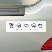 Vegan Bumper Sticker (On Car)