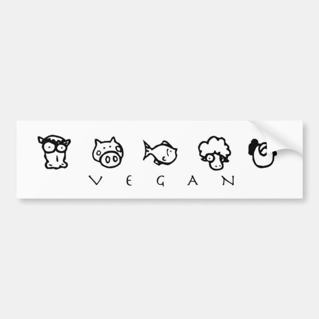 Vegan Bumper Sticker (Front)