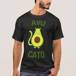 Vegan Cat Avocato Avocado Cat Owner Veggie T-Shirt