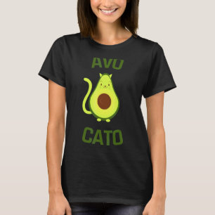 Vegan Cat Avocato Avocado Cat Owner Veggie T-Shirt