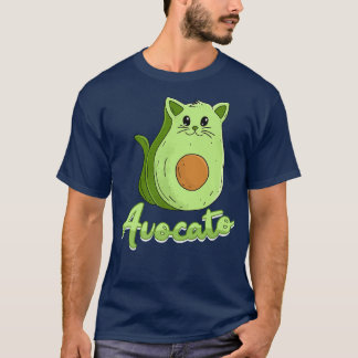 Vegan Cat Cat Owner Male Avocato Kitten  T-Shirt