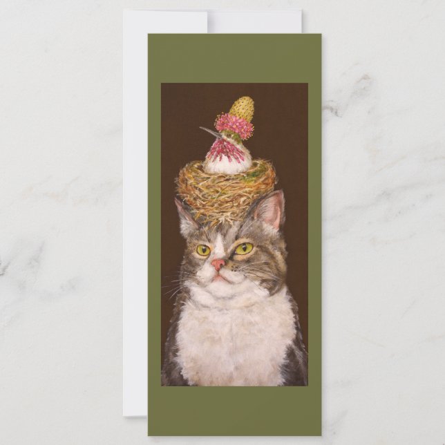 Vegan cat flat card (Front)